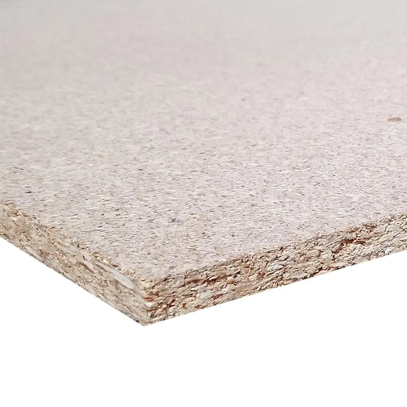 chapa de aglomerado mostrando os grãos largos e espaçados que prejudicam a fixação