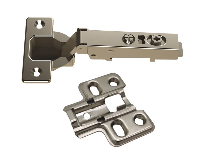 Dobradiça sistema clip demosntraçao avulsa com as duas peças separadas