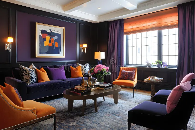 living contemporaneo com paleta future dusk